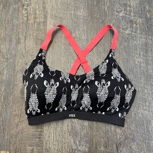 Vsx padded zebra print sports bra